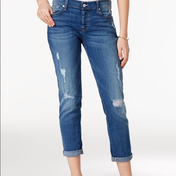 7 For All Mankind Josefina Skinny Boyfriend Jeans - Picture 1 of 4